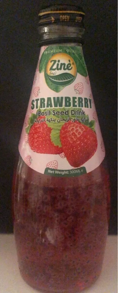 Strawberry basil seed drink