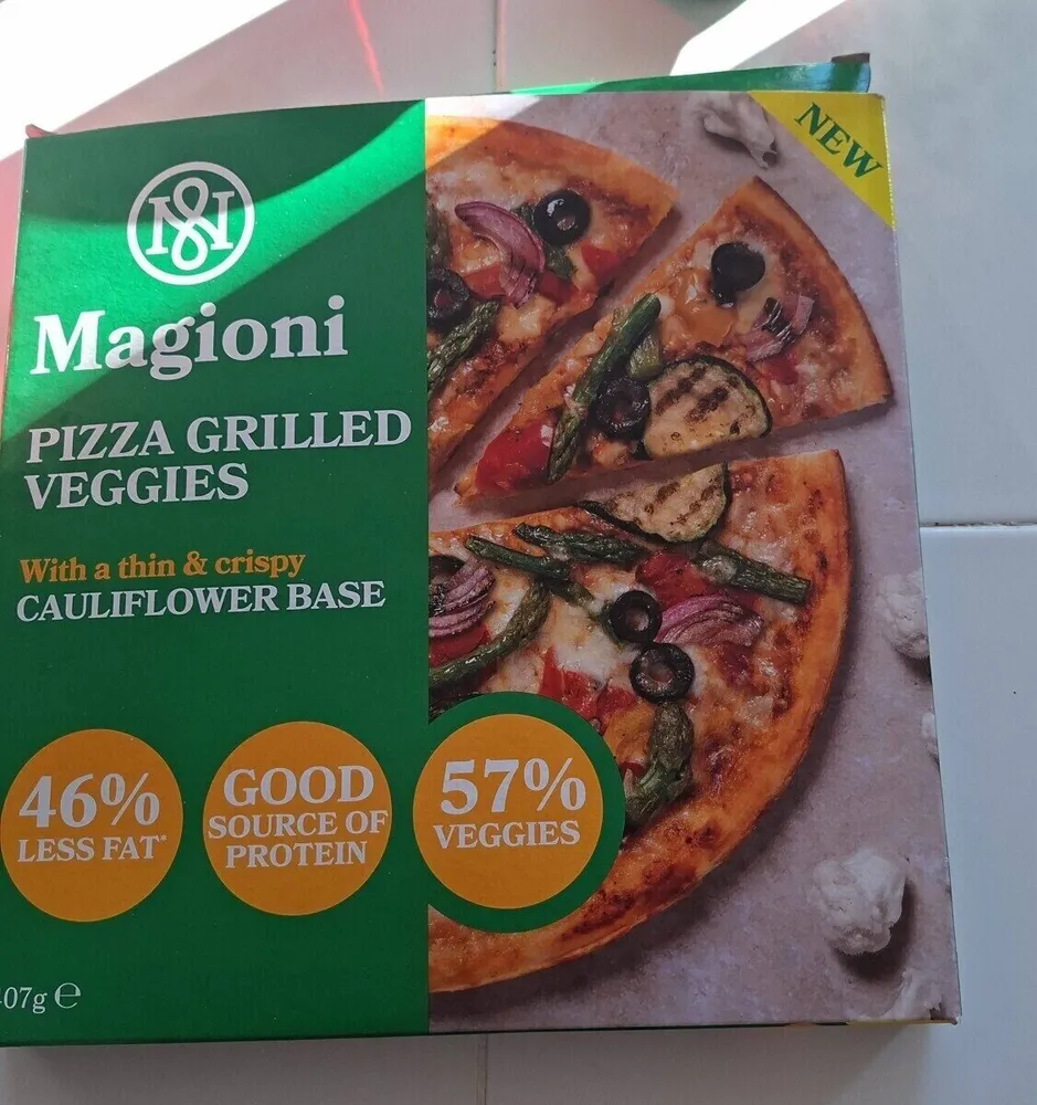 Pizza grilled veggies