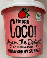 Helado vegano de fresa