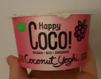 Coconut yogurt. Raspberry