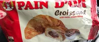 Croissant with cocoa cream filling
