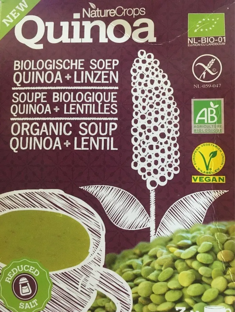 Soupe biologique quinoa + lentille