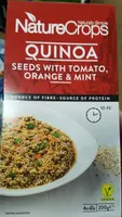 Quinoa seeds with tomato orange mint