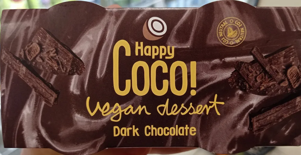 Vegan dessert dark chocolate