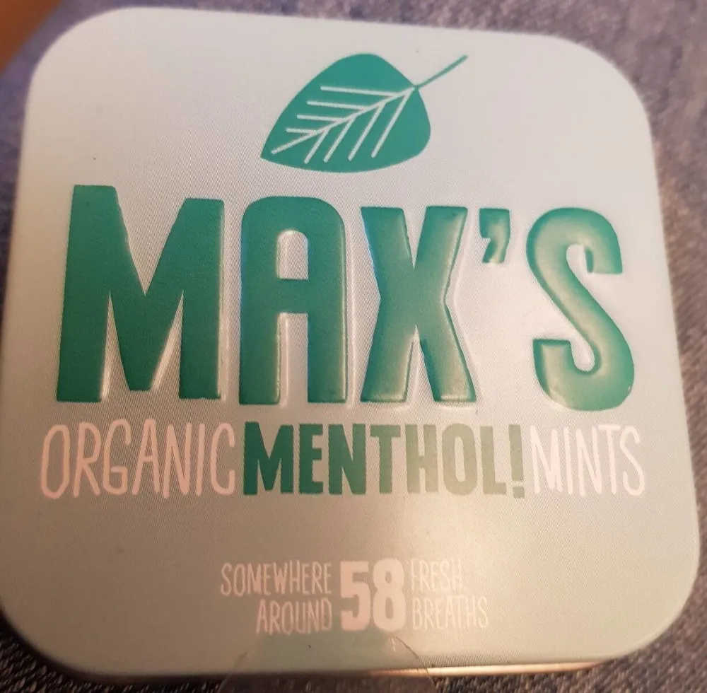 Organic menthol mints