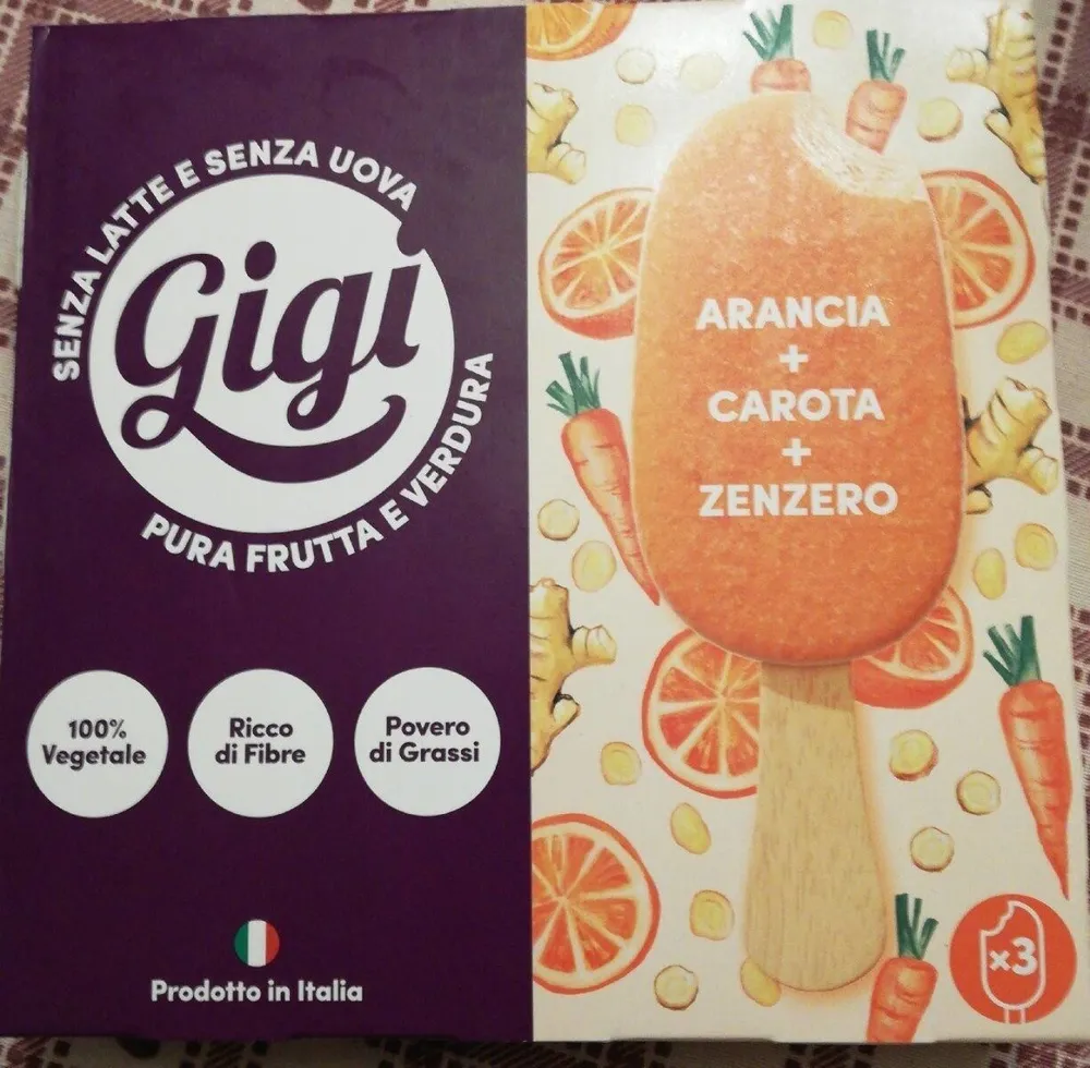 Galato su stecco arancia + carota + zenzero