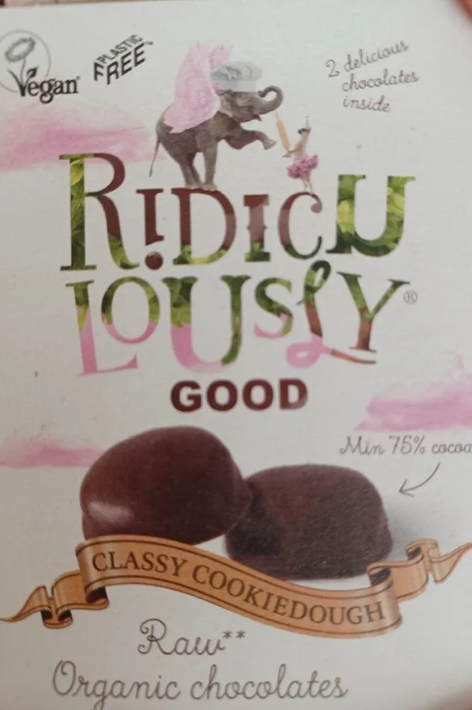 Raw organise chocolatés classe cookiedough