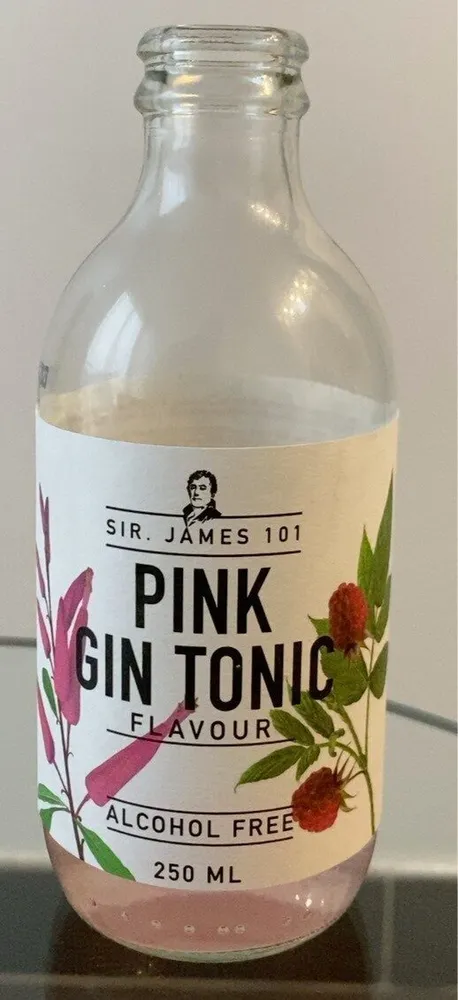 Pink gin tonic sans alcool