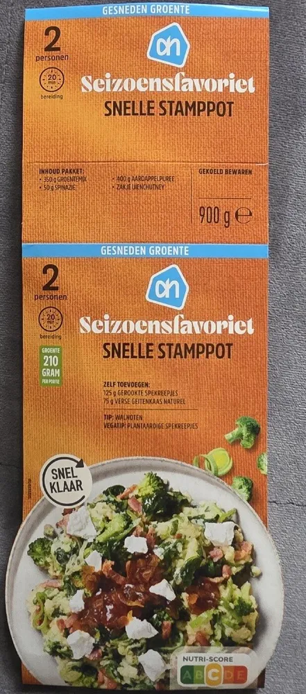 AH Gesneden verspakket snelle stamppot