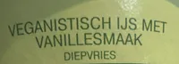 Veganistisch ijs met vanillesmaak
