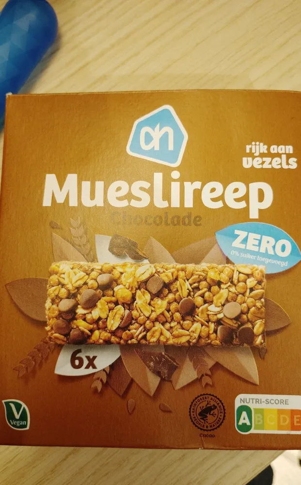 rijk aan vezels an Mueslireep Chocolade ZERO 0% su
