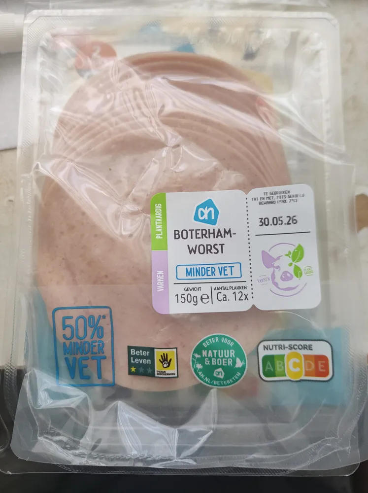 AH Boterhamworst minder vet
