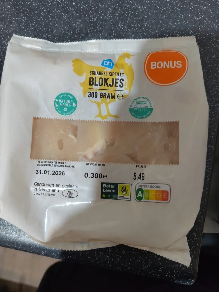 Kipfiletblokjes