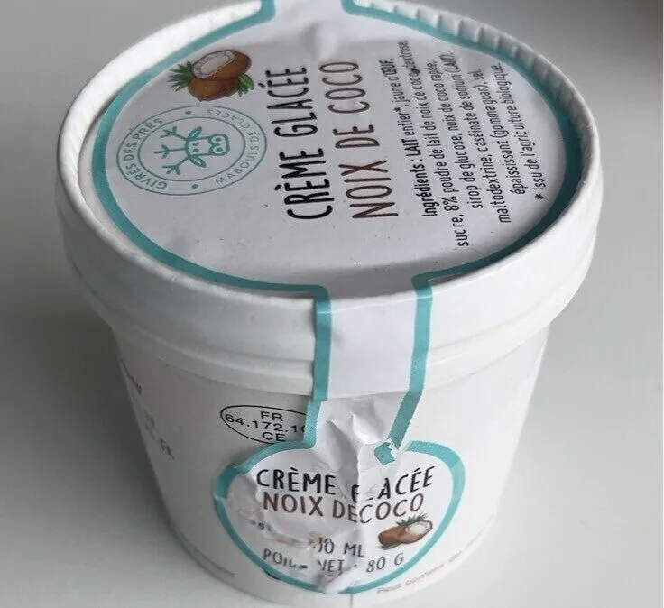 Crème glacée noix de coco