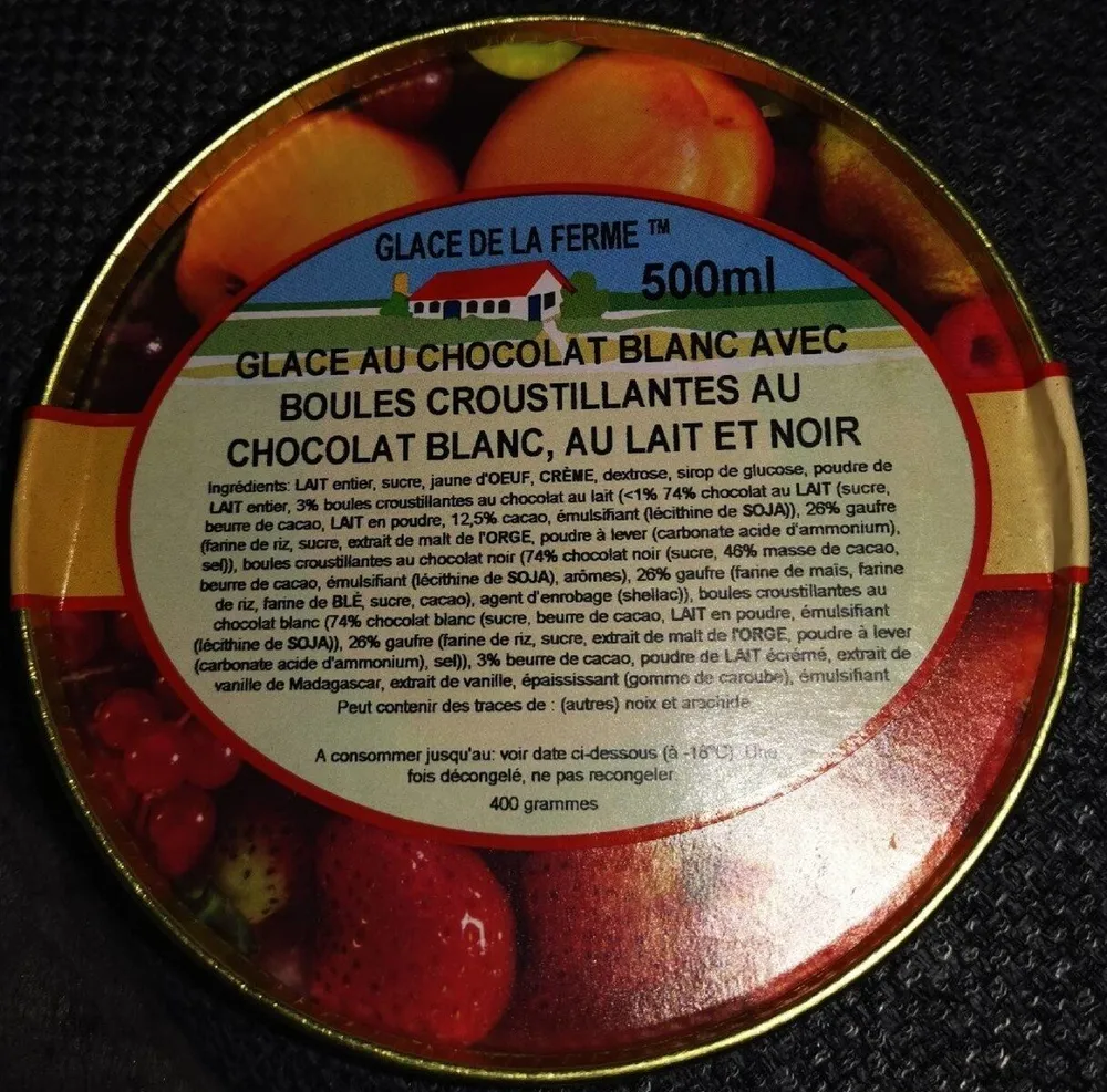 Glace de la ferme chocolat blanc