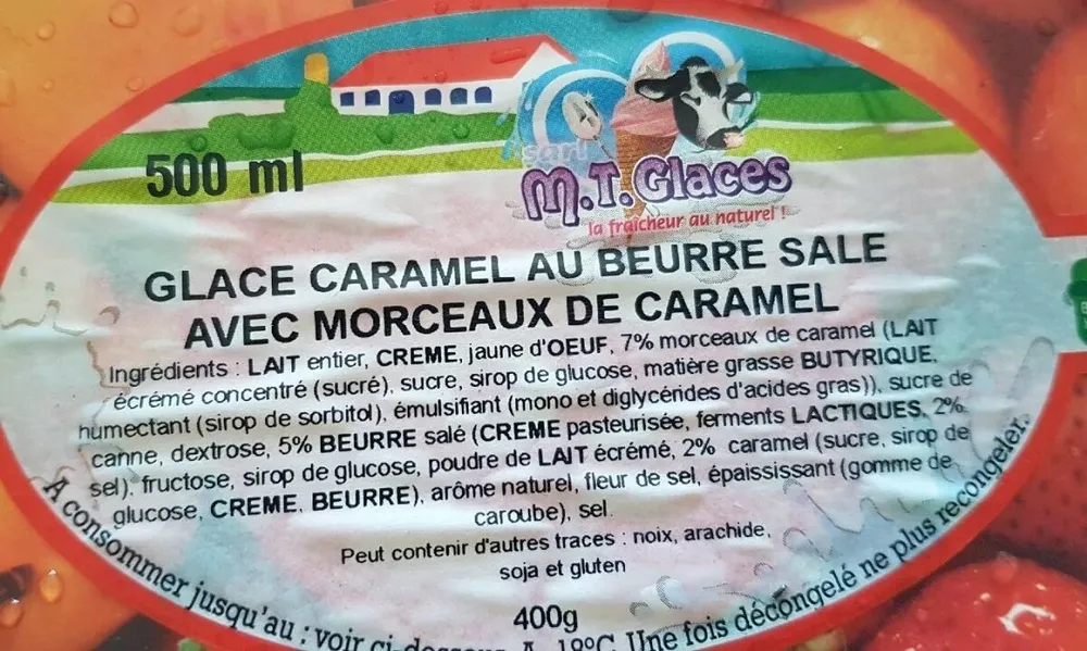 Glace caramel au beurre salé avec morceaux de caramel