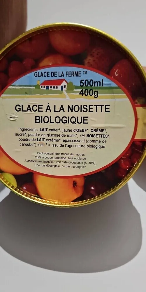 Glace à la noisette Biologique