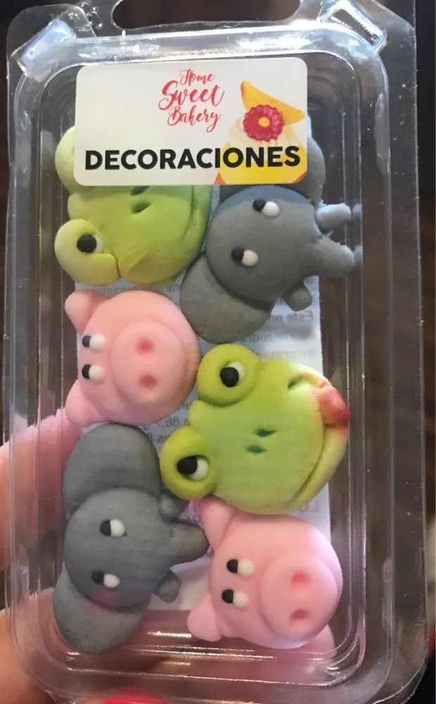 Surtido de animales de pasta de azúcar