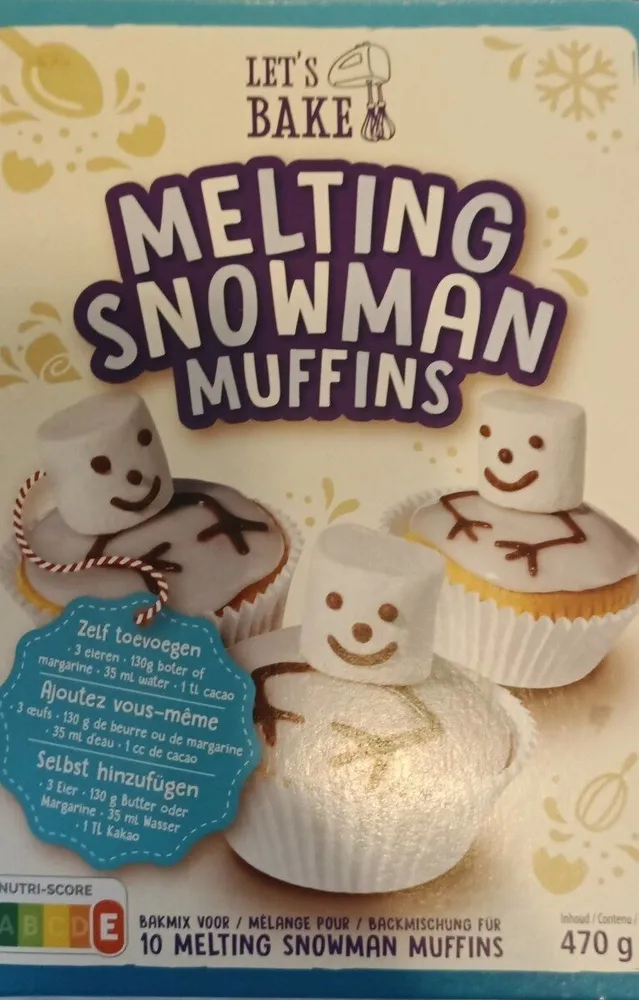 Melting snowman muffins