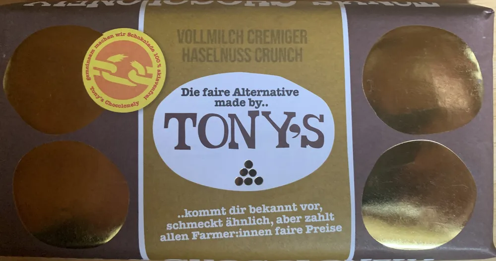Vollmilch cremiger Haselnuss Crunch