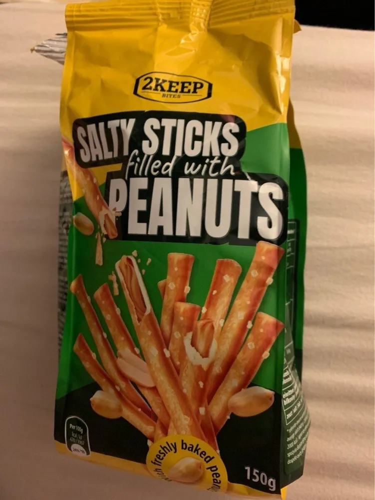 Salty stucks filled with peanuts
