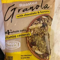 Roasted granola with chocolate & banana