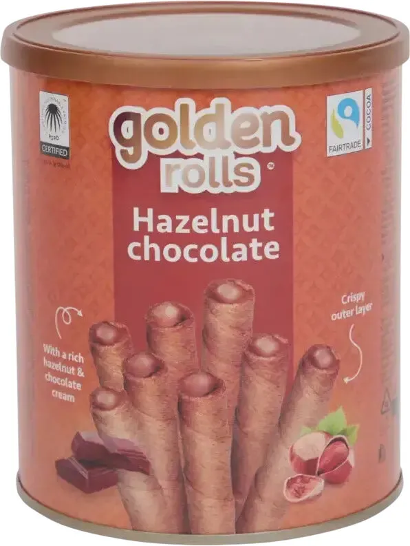 Hazelnut chocolate Golden Rolls