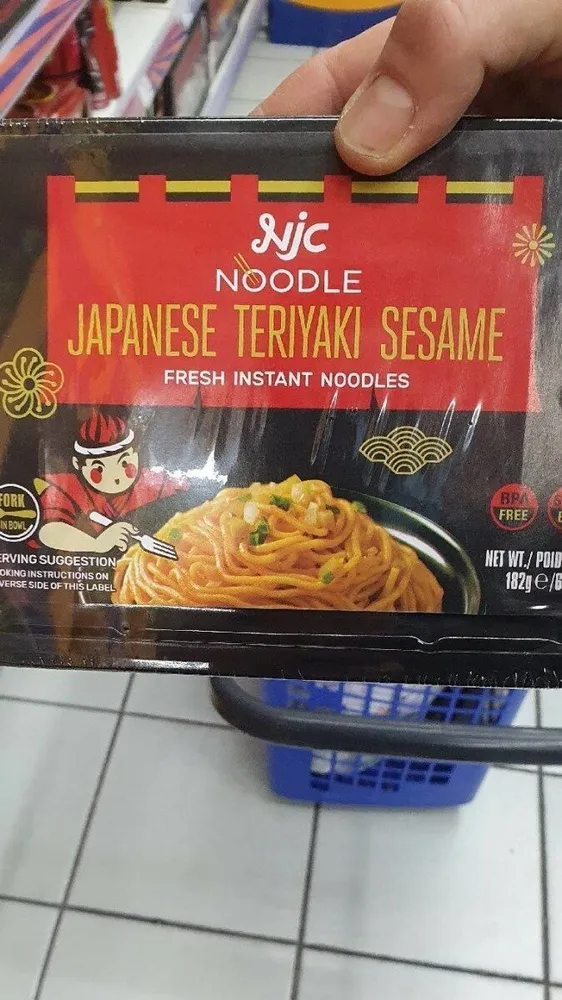 Instant noodle japanese teriyaki sesame