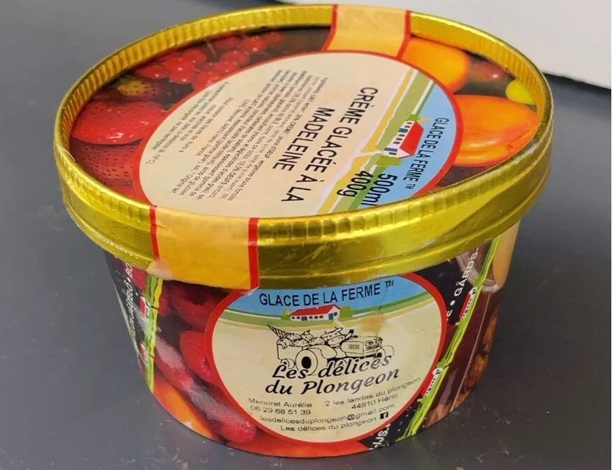 Crème glacée à la madelaine