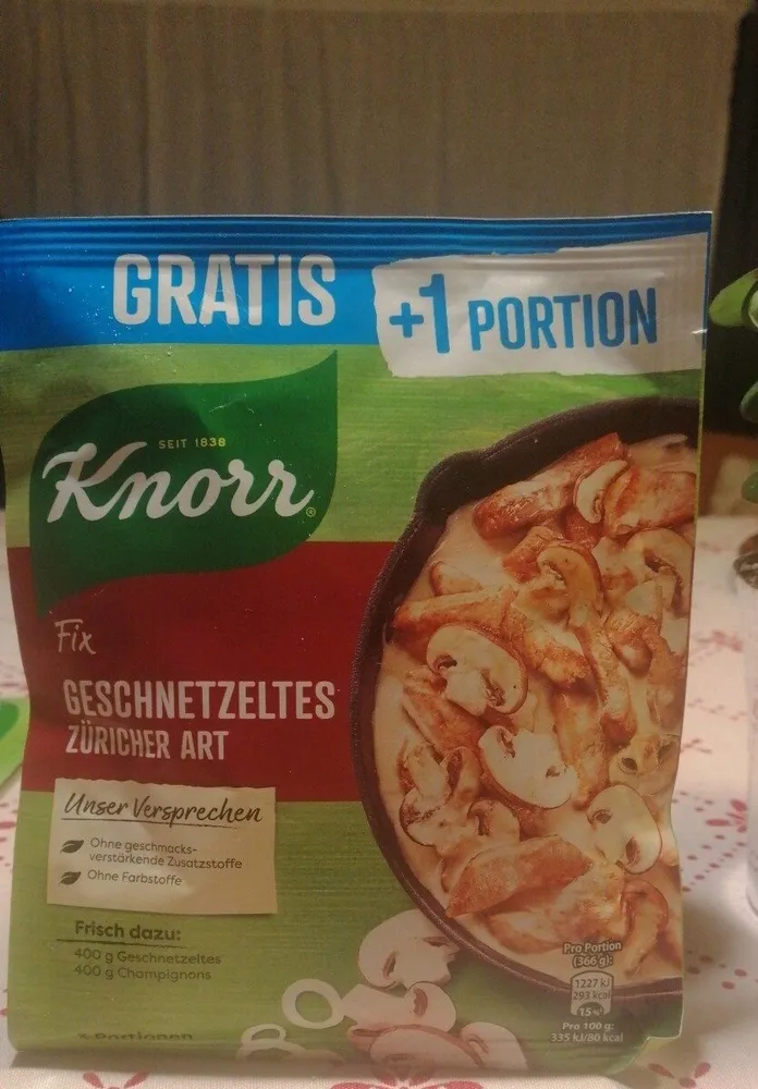 Knorr Geschnetzeltes Züricher Art