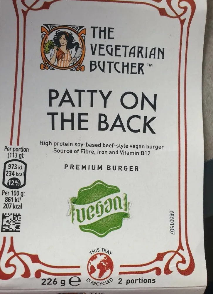 Patty on the back