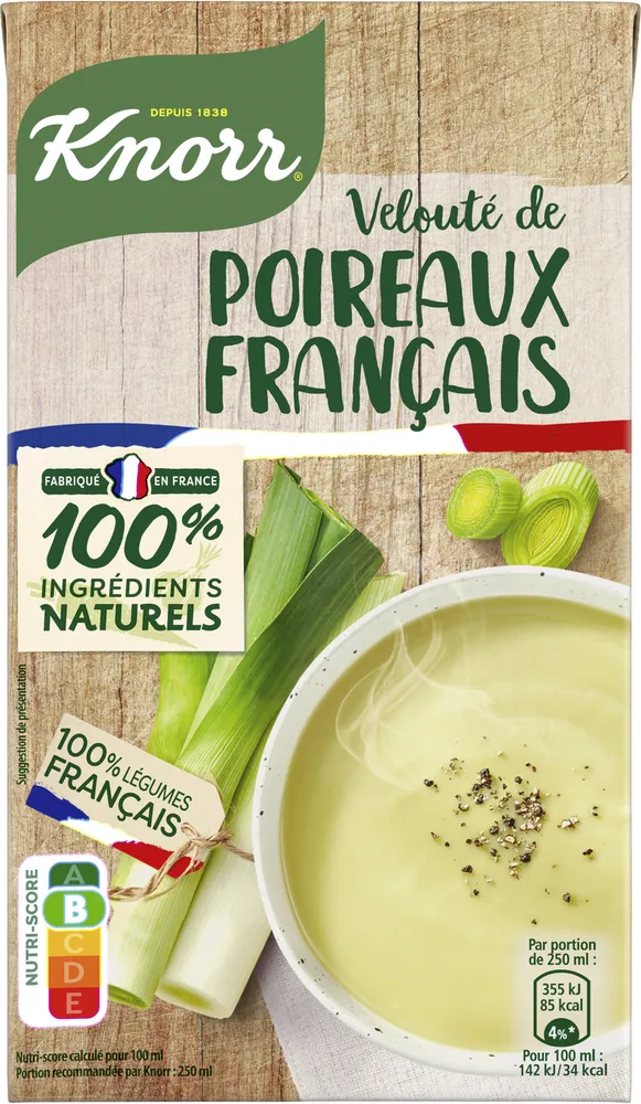 Knorr Soupe Liquide Velouté de Poireaux Français 1L