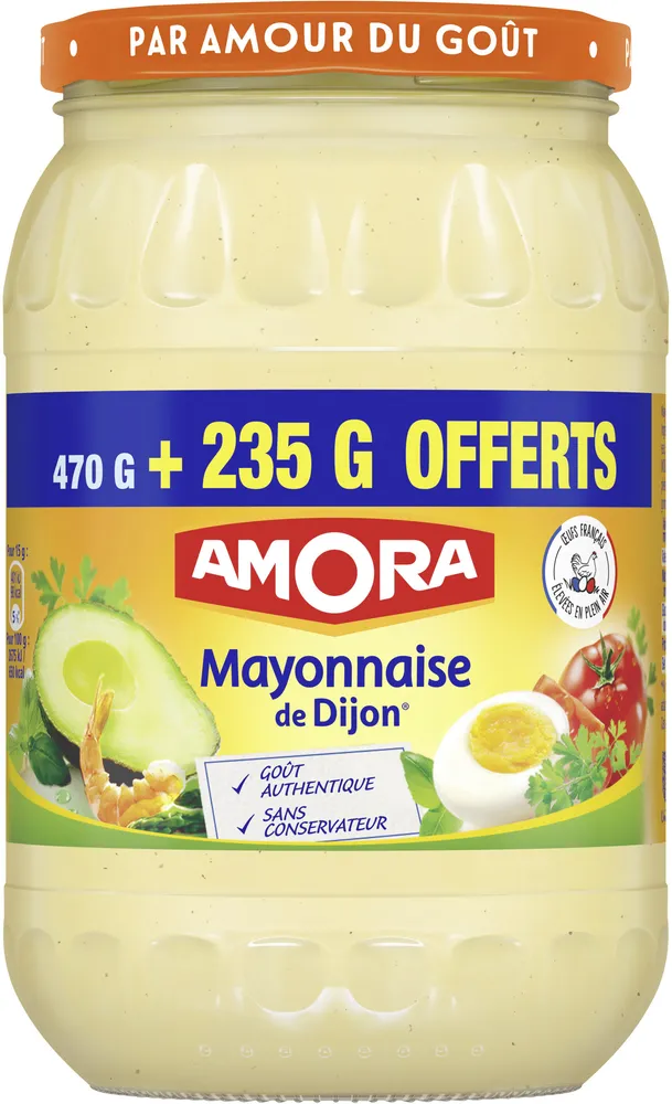 Amora Mayonnaise de Dijon Offre Spéciale 470 g + 235 g offerts