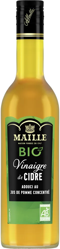 Maille Vinaigre de Cidre Adouci au Jus de Pomme Concentré BIO Bouteille