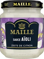 Maille Sauce Aïoli Zeste de Citron Bocal 185g