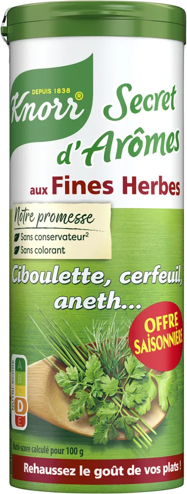 Knorr Secret d'Arômes Assaisonnement En Poudre aux Fines Herbes UEFA EURO 2024 Tube 60g Offre Saisonnière