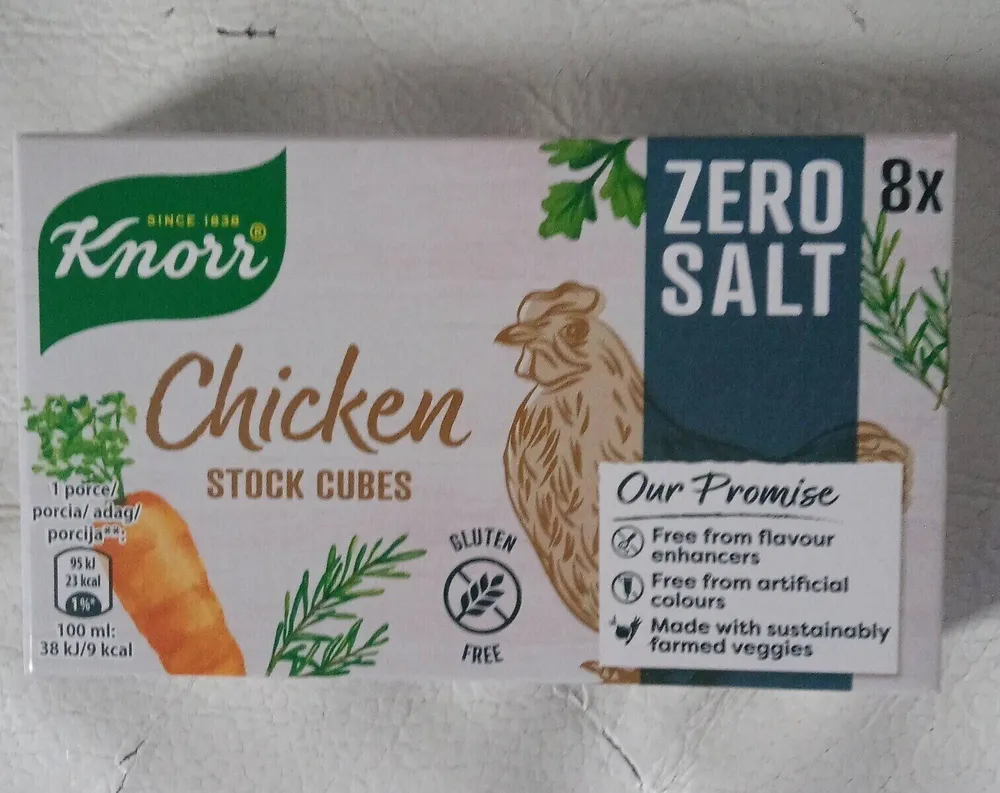 Chicken stock cube zero salt