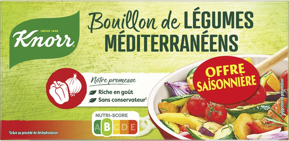 Knorr Bouillon de Légumes Méditerranéens Offre Saisonnière 132g