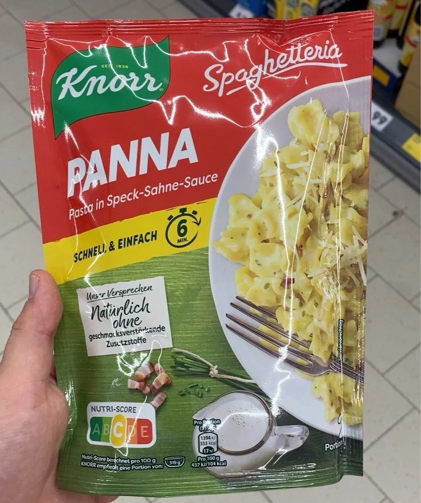 Panna Pasta in Speck-Sahne-Sauce