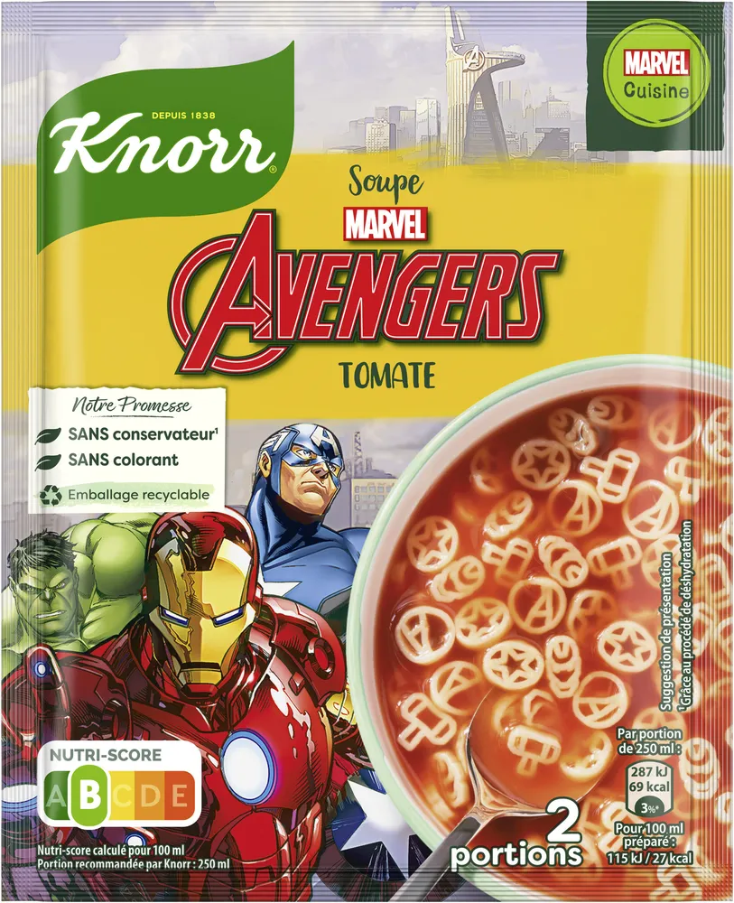 Knorr Soupe Déshydratée Avengers Tomate 2 Portions