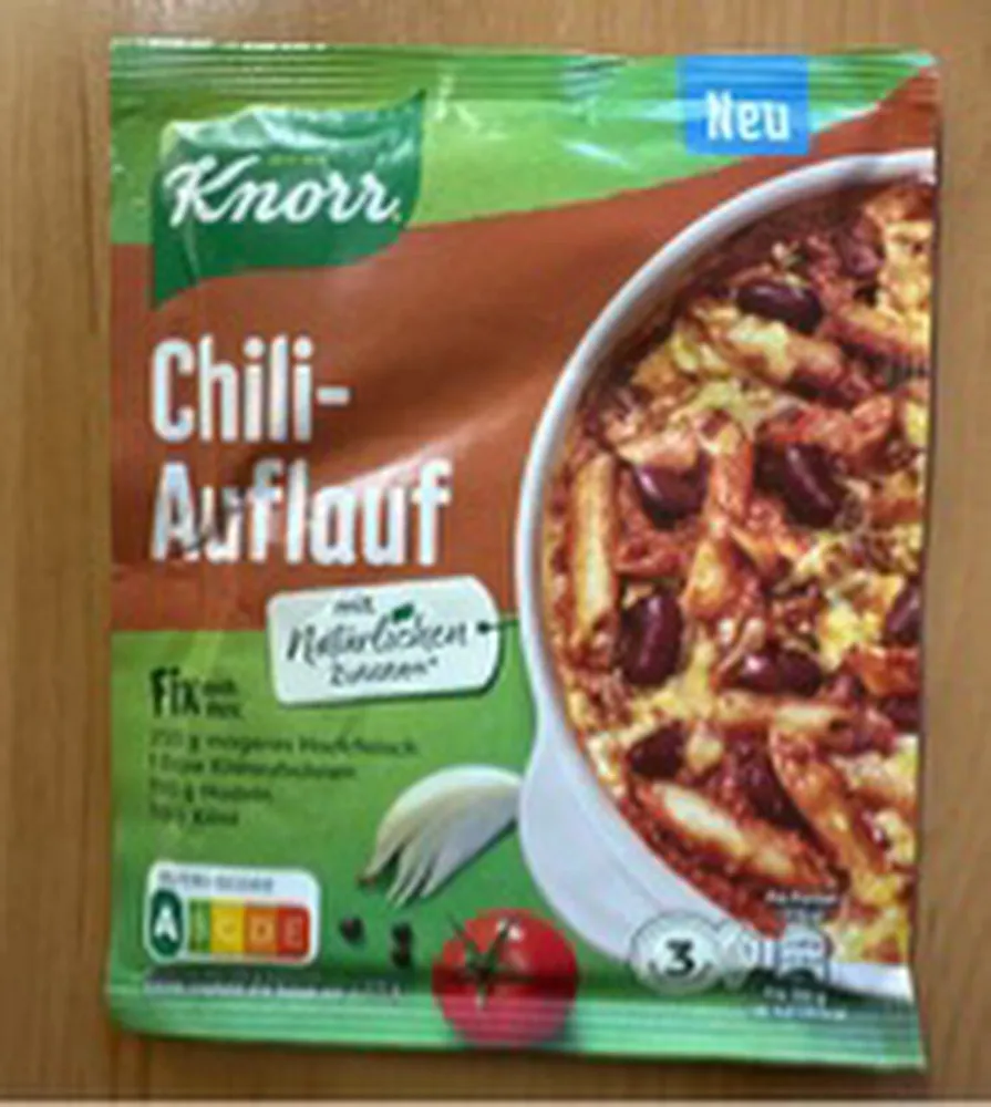 Knorr Chili- Auflauf Fix nach dazu: mit Natürliche