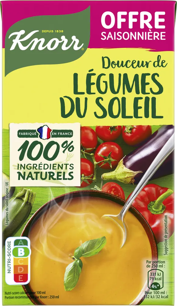 Knorr Soupe Liquide Douceur de Légumes du Soleil 1L