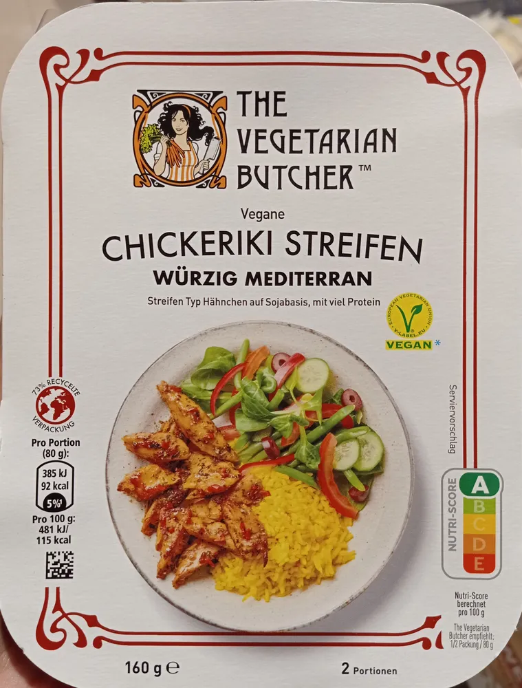 Vegane chickeriki Streifen