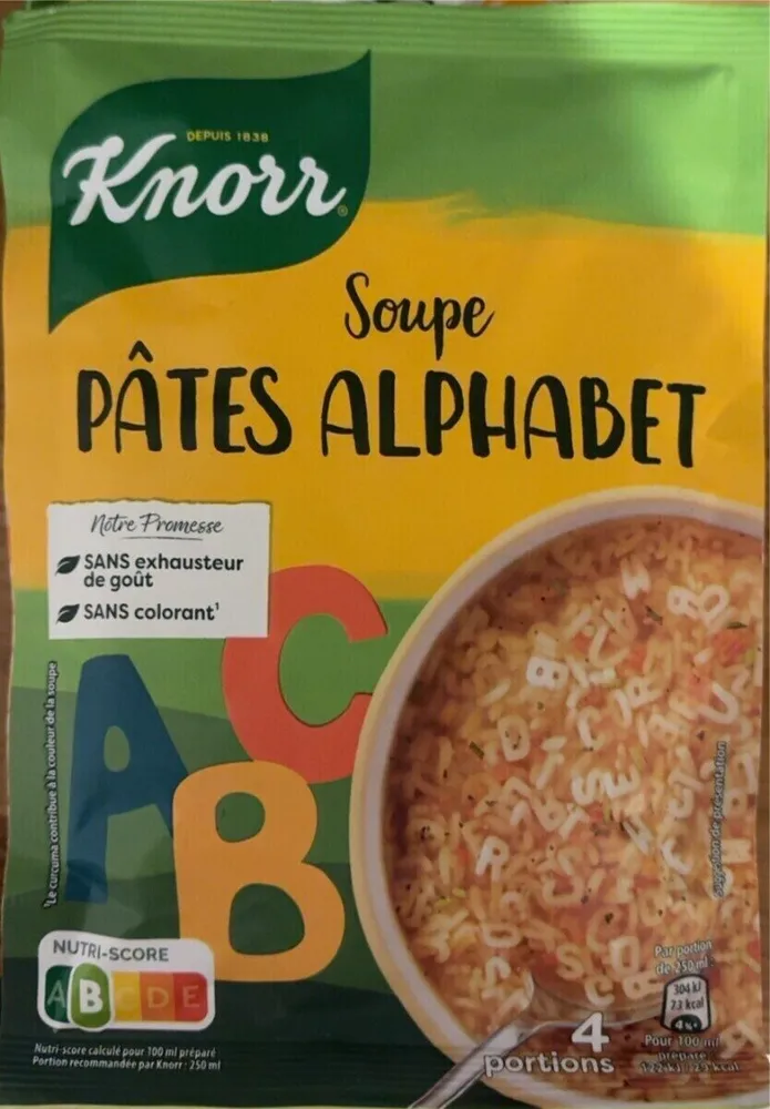 Soupe Pâtes Alphabet