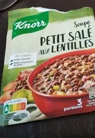 Soupe petit salé aux lentilles