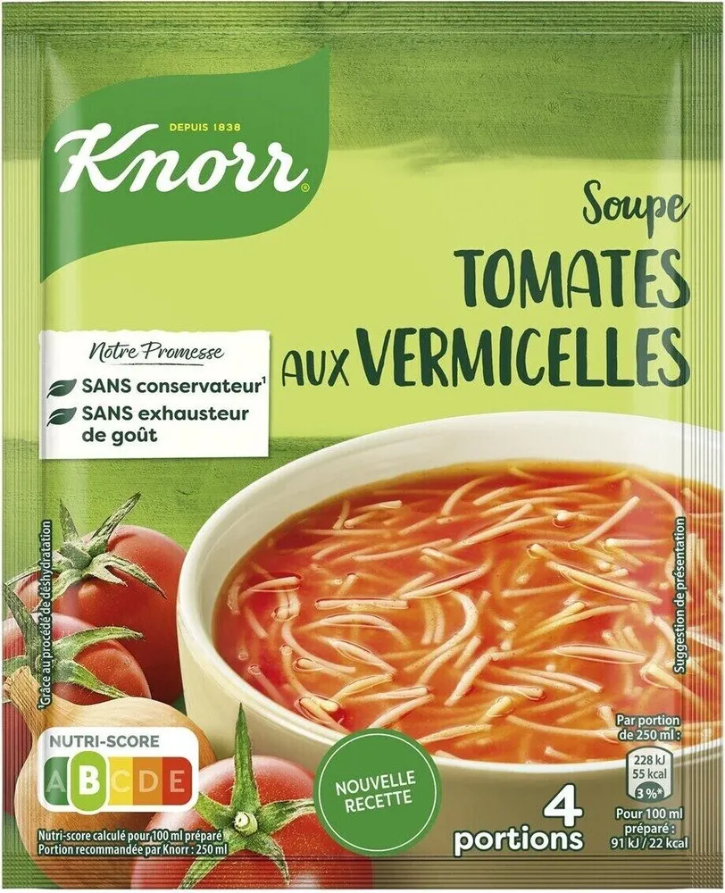 Soupe tomates aux vermicelles