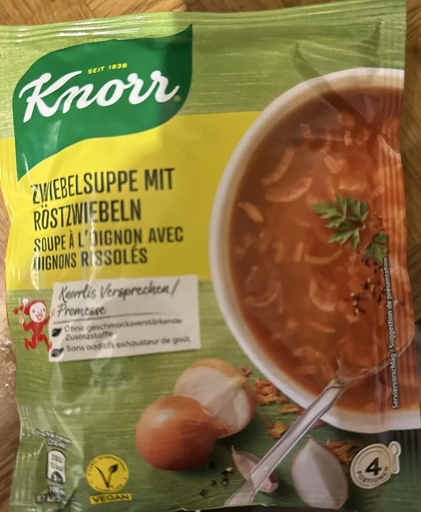 Zwiebelsuppe Mit Röstzwiebeln
