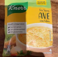 Sopa de ave con fideos