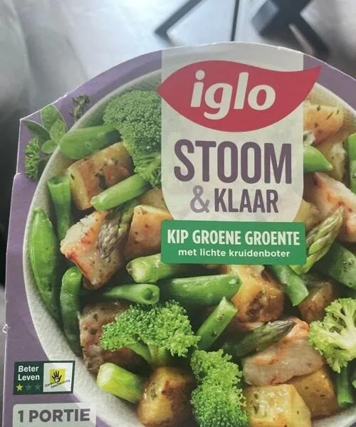 Kip groene groente