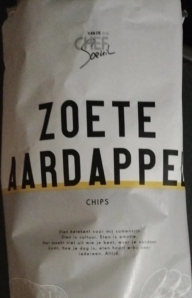 Zoete aardappel chips de patates douces